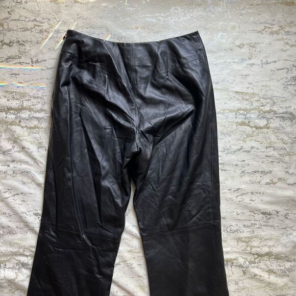 Talbots vintage 100% leather straight leg trouser - Picture 8 of 9